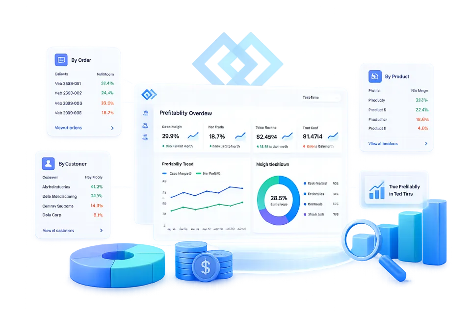 Real-time manufacturing margin and cost visibility