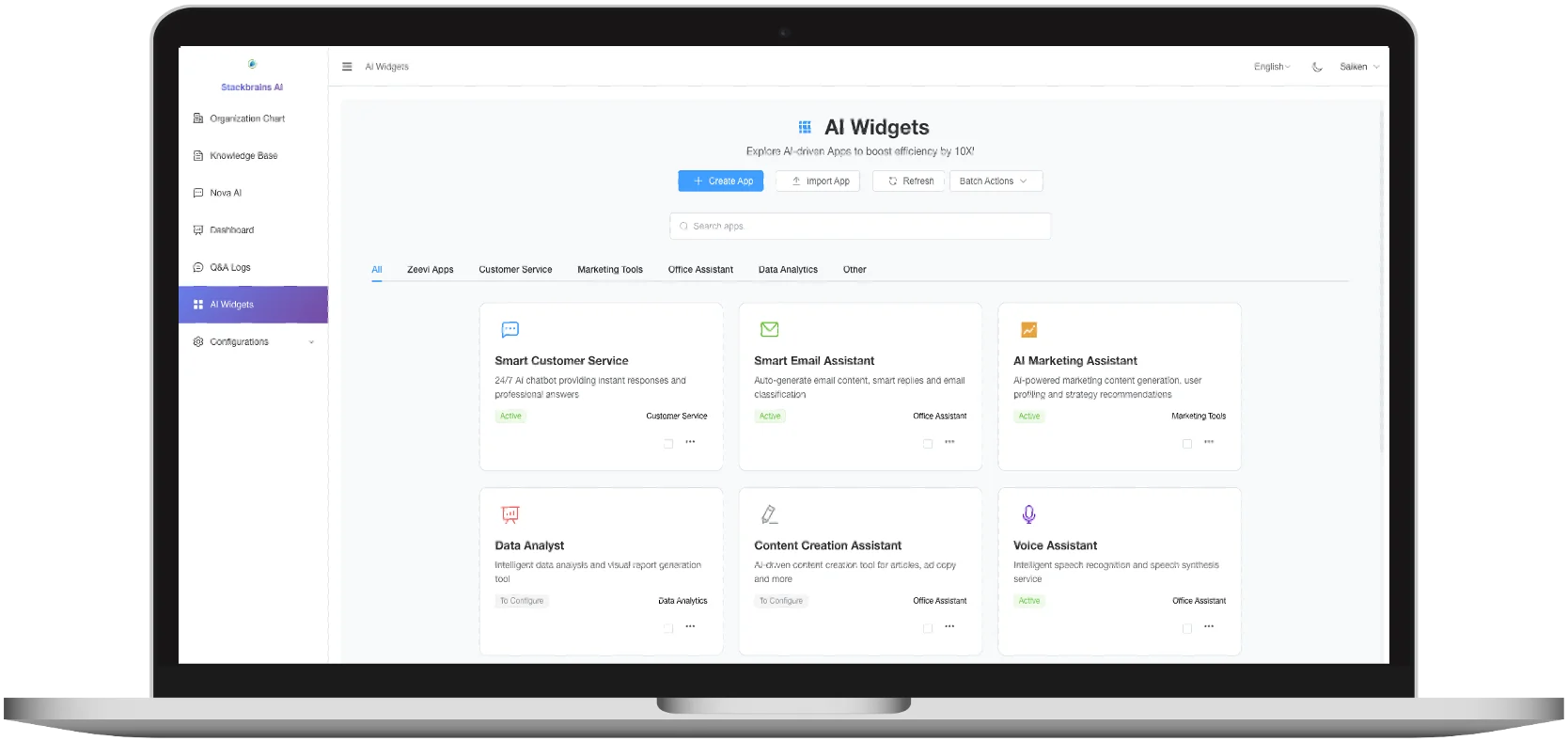 Stackbrains AI manufacturing operations platform dashboard