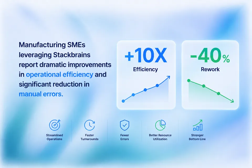 Manufacturing SME operations managed in Stackbrains